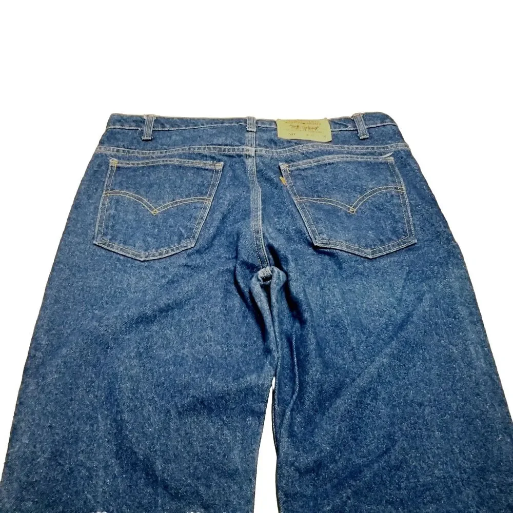 Levi's 517 Jeans Men Size 36x34 Orange Tab Vintage Denim 1993 USA Made (35x34.5)